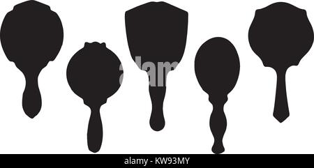 Mirror silhouette, Vector illustration Stock Vector