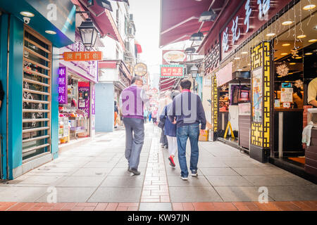 macau taipa shopping street rua do cunha Stock Photo