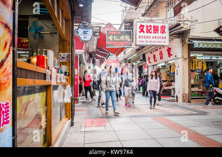 macau taipa shopping street rua do cunha Stock Photo