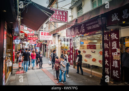 macau taipa shopping street rua do cunha Stock Photo