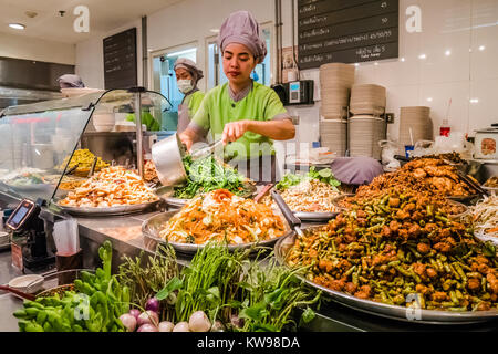 bangkok food court inside mbk center Stock Photo