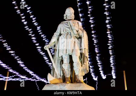 Statue of Alfred the Great, Wantage market place Stock Photo