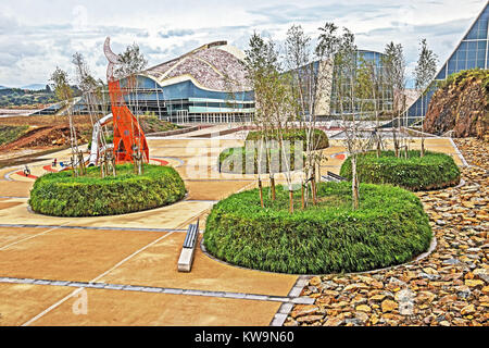 Citade da Cultura de Galicia (City of Culture), Monte Gaias, Santiago de Compostela, Galicia, Spain Stock Photo