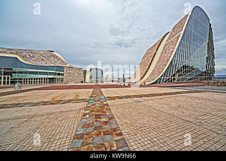 Citade da Cultura de Galicia (City of Culture), Monte Gaias, Santiago de Compostela, Galicia, Spain Stock Photo