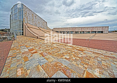 Citade da Cultura de Galicia (City of Culture), Monte Gaias, Santiago de Compostela, Galicia, Spain Stock Photo