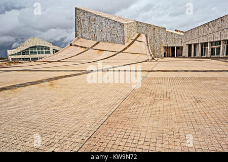 Citade da Cultura de Galicia (City of Culture), Monte Gaias, Santiago de Compostela, Galicia, Spain Stock Photo