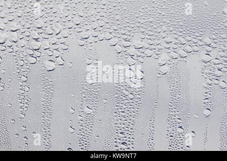 Macro image background of natural water condensation on a window pane Stock Photo