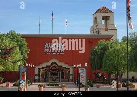 Los Angeles, CA / USA - Jan. 8, 2017: entrance to the Autry Museum of the American West in Griffith Park Stock Photo