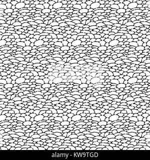 Vector abstract seamless pattern. Irregular skale grid texture. Free hand doodle drawn surface. Stock Vector