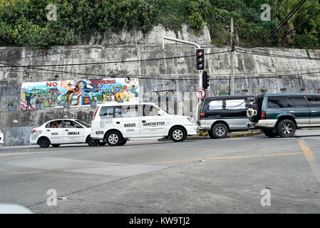 BAGUIO CITY, PHILIPPINES, DECEMBER 13, 2017, SM Store Shopping mall and city view from top of the Building, the summer Capital of Philippines Stock Photo