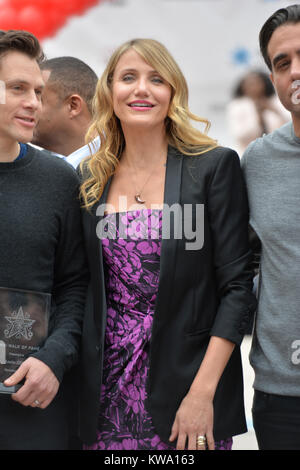 MIAMI, FL - DECEMBER 09: Pictures of Cameron Diaz ring amid engagement rumours at the ''Annie'' Walk of Fame ceremony at Bayfront Park Miami on December 9, 2014 in Miami, Florida  People:  Cameron Diaz Stock Photo