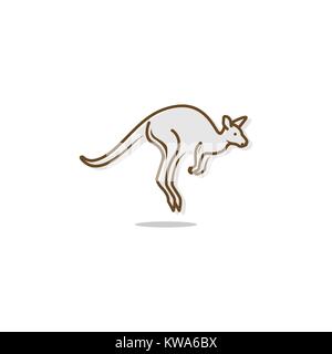 kangaroo vector illustration Stock Vector