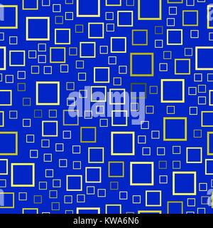 bright colored vector seamless pattern with chaotic squares Stock Vector