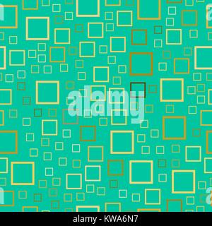 bright colored vector seamless pattern with chaotic squares Stock Vector