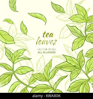 tea leaves background Stock Vector