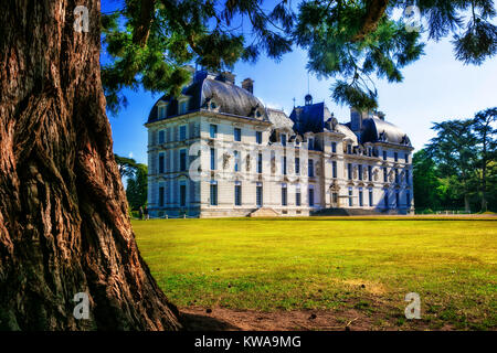 Magnificent Cheverny castle,view with gardens,Loire valley,France. Stock Photo