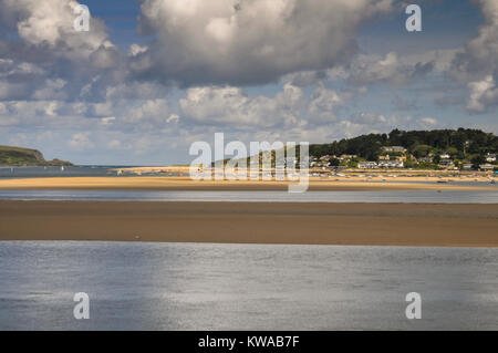 View across the River Camel estuary to the small Cornish town of Rock, England, UK Stock Photo