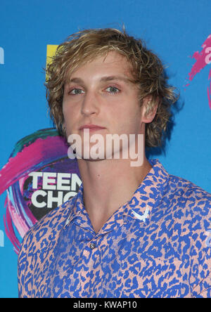 ***FILE PHOTO*** YOUTUBER LOGAN PAUL APOLOGIZES FOR POSTING VIDEO OF DEAD CORPSE IN JAPANESE 'SUICIDE FOREST' LOS ANGELES, CA - AUGUST 13: Logan Paul, at the Teen Choice Awards 2017 at Galen Center on August 13, 2017 in Los Angeles, California. Credit: Faye Sadou/MediaPunch Stock Photo