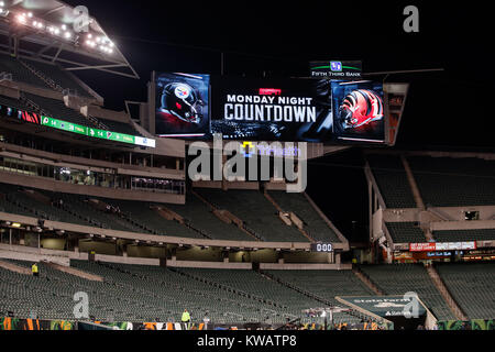 Cincinnati, OH, USA. 4th Dec, 2017. Monday Night Football host Suzy Kolber  looks on before a game between the Pittsburgh Steelers and the Cincinnati  Bengals at Paul Brown Stadium in Cincinnati, OH.