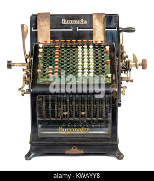 Early 20th century Burroughs adding machine ca: 1911-1913 Stock Photo