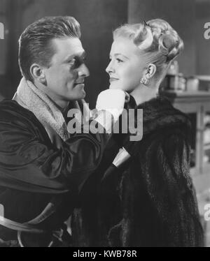 CHAMPION, from left, Marilyn Maxwell, Kirk Douglas, 1949 Stock Photo ...