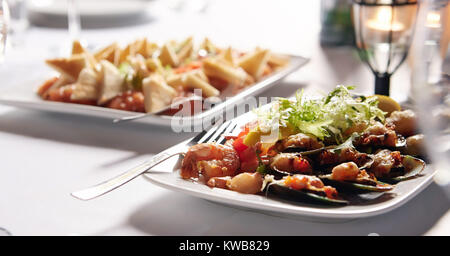 Meat meals on a plate. Stock Photo