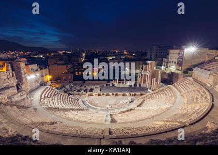 Roman Theatre in Cartagena. Cartagena, Murcia, Spain. Stock Photo