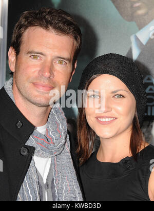 WESTWOOD, CA - FEBRUARY 16: Scott Foley and Marika Dominczyk  arrives at the Los Angeles Premiere 'Unknown' at Mann Village Theatre on February 16, 2011 in Westwood, California.  People:  Scott Foley and Marika Dominczyk Stock Photo