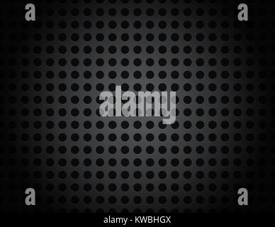 A black metal grid of holes pattern background illustration. Vector EPS 10 available. Stock Photo