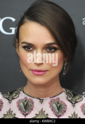 NEW YORK, NY - NOVEMBER 17: Keira Knightley attends the premiere of The Imitation Game, hosted By Weinstein Company on November 17, 2014 in New York City.   People:  Keira Knightley Stock Photo