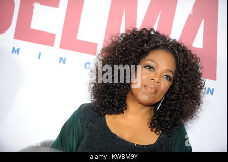 NEW YORK, NY - DECEMBER 14:Oprah Winfrey attends the 'Selma' New York Premiere at the Ziegfeld Theater on December 14, 2014 in New York City  People:  Oprah Winfrey Stock Photo