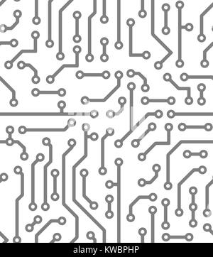 Abstract seamless background in PCB-layout style Stock Vector