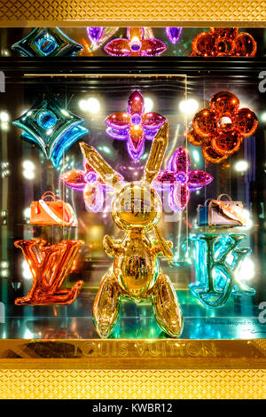 Colorful colourful window display of the Louis Vuitton shop store in Stock Photo: 138425214 - Alamy
