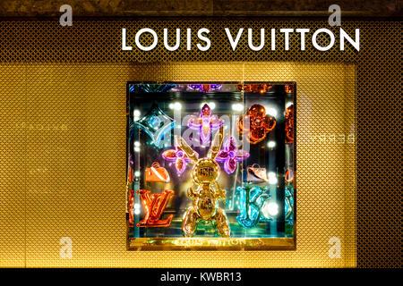 Louis Vuitton colourful window display in the Zurich