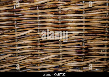 Abstract background texture woven of willow twigs Stock Photo