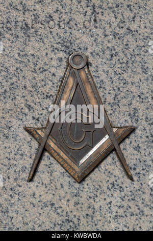 The Masonic Memorial in Valley Forge National Historical Park (U.S. National Park Service), Valley Forge, Pennsylvania, United States. Stock Photo