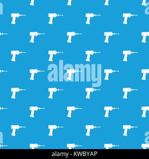 Medical drill pattern seamless blue Stock Vector