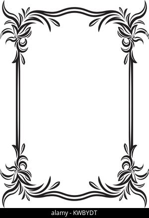 Unusual, decorative lace ornament, vintage frame with empty place for your text. Vector illustration greeting Stock Vector