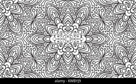Seamless Abstract Tribal Pattern. Hand Drawn Ethnic Texture. Vector Illustration. Stock Vector