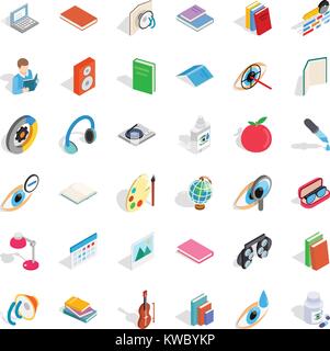 Medicine icons set, isometric style Stock Vector