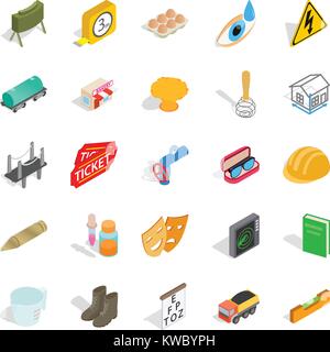Formation icons set, isometric style Stock Vector