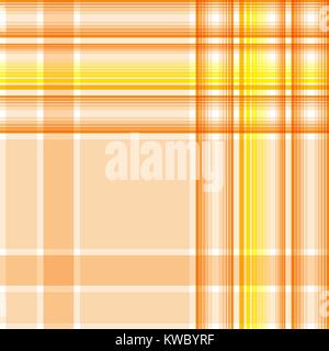 Seamless cream-colored, yellow and light orange checkered pattern. Vector illustration for your design. Stock Vector