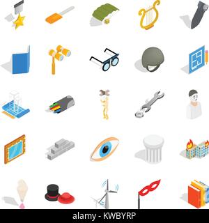 Making icons set, isometric style Stock Vector