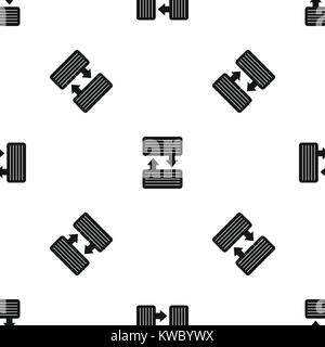 Infographic blocks with arrows pattern seamless black Stock Vector