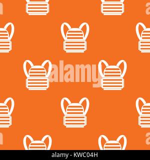 Military backpack pattern seamless Stock Vector