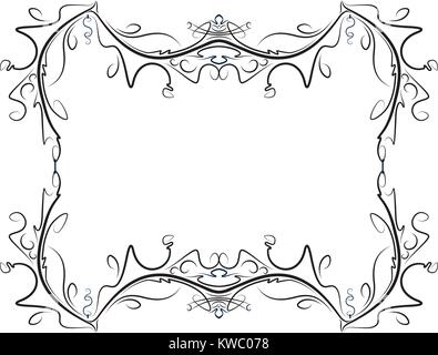 Unusual, decorative lace ornament, vintage frame with empty place for your text. Vector illustration greeting Stock Vector