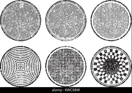 Set of 7 grunge templates for rubber stamps Stock Vector Image & Art ...