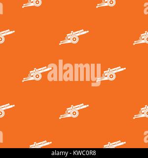 Artillery gun pattern seamless Stock Vector