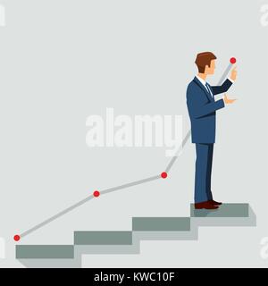 Career plan, symbol illustration Stock Vector
