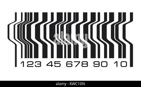 Abstract geometric ornate design barcode labels style. Vector illustration. Stock Vector